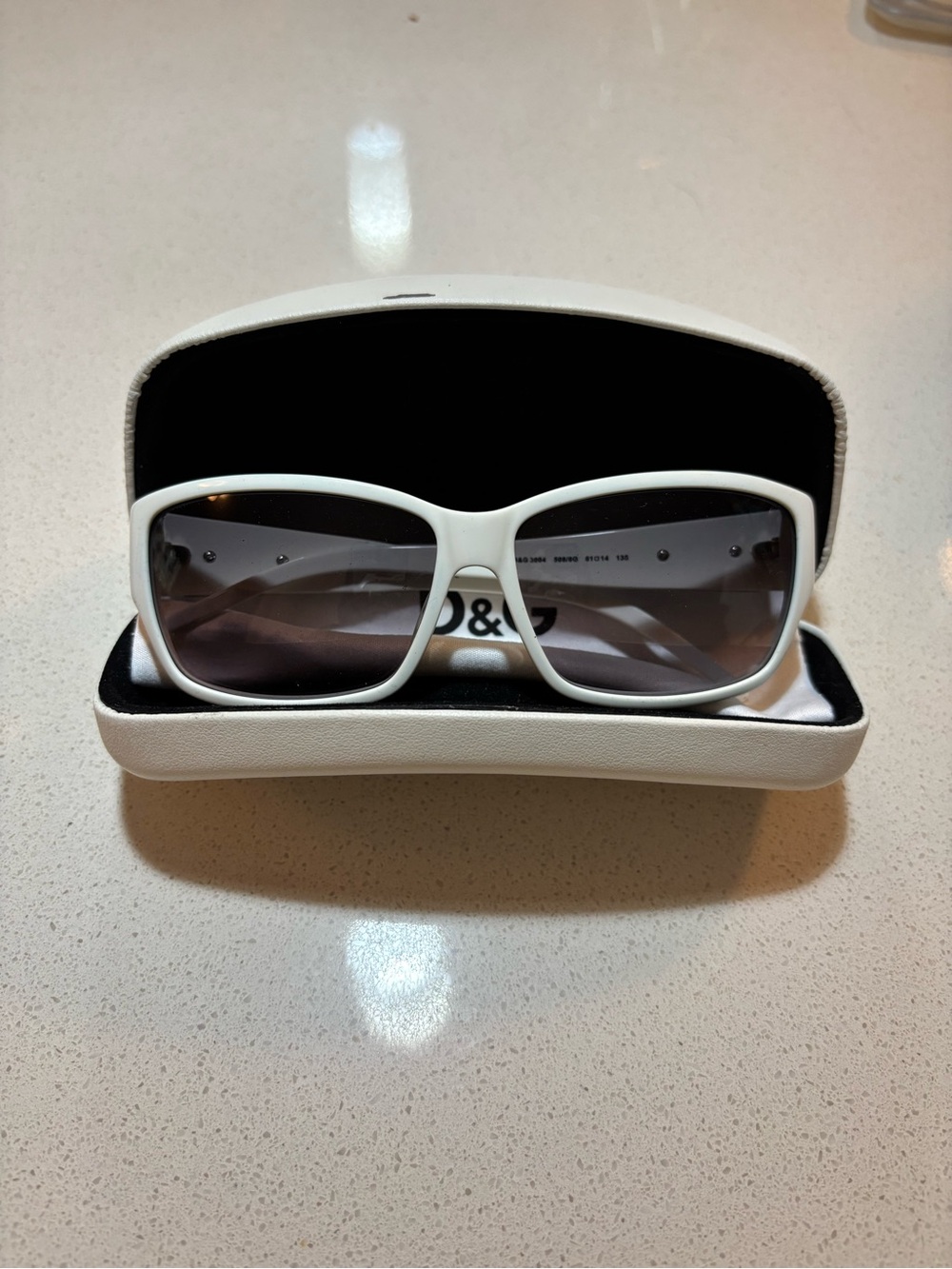 D&G Dolce and Gabbana white sunglasses